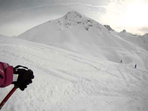 La Plagne - Offpiste guiding 5 with Ninette Barney Michael Phil January 2016