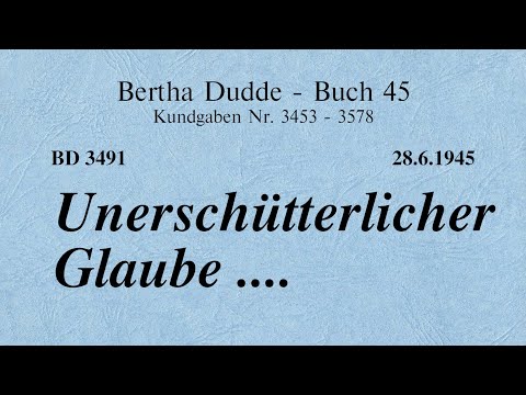 BD 3491 - UNERSCHÜTTERLICHER GLAUBE ....