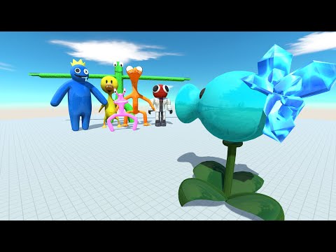 Which Team Will Win? Snow Pea vs Rainbow Friends - Animal Revolt Battle Simulator