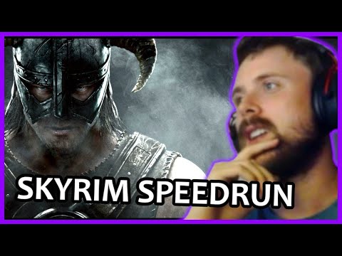 Forsen Reacts To Skyrim Main Quest speedrun in 22:58 IGT