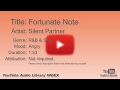 Fortunate Note Silent Partner R B Soul Angry YouTube Audio Library BGM