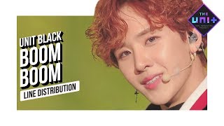 [THE UNIT] UNIT B BLACK - Boom Boom Line Distribution (Color Coded)