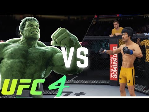 Bruce Banner HULK vs Bruce Lee | BRUCE LEE CANT HANDLE THIS MONSTER | FUN MATCH UFC 4