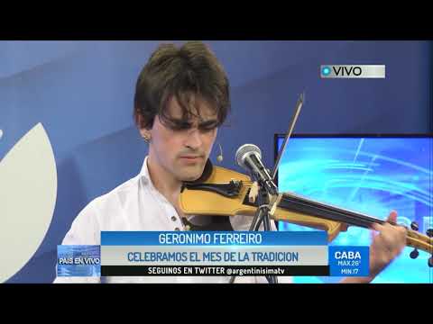 Geronimo Ferreiro 1 en el escenario de Argentinisima Satelital