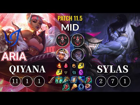 CGA Aria Qiyana vs Sylas Mid - KR Patch 11.5