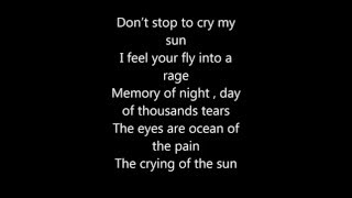 Metal Wings - Crying of the sun(lyrics)