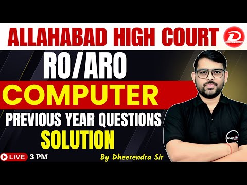 AHC RO/ARO Previous Year Questions Paper | Computer PYQ's | AHC RO/ARO Computer Questions Paper