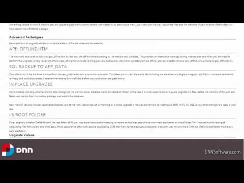 Resources for Installing & Upgrading DNN Platform & Evoq Solutions