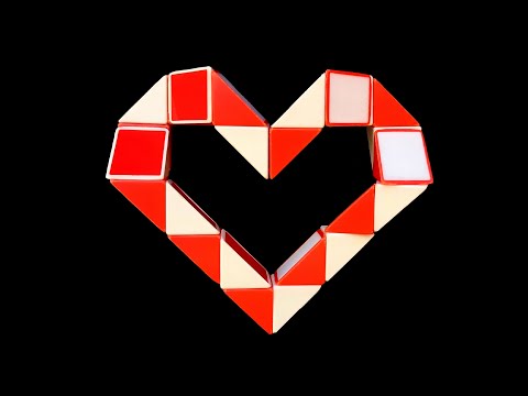 Сердце из змейки Рубика. Пошаговая инструкция