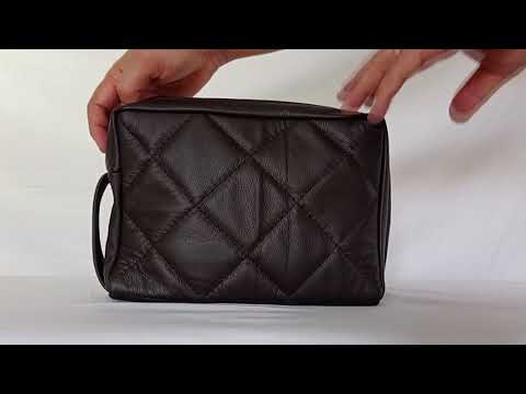 Pasta CCB Tradicional GG Em Couro Costurado Transversal Marrom R1802 - Musical Rava