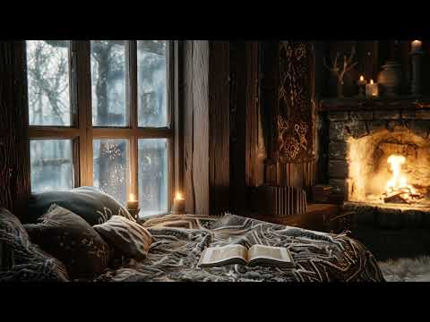 Celtic Winter Retreat | Peaceful Fireplace Ambience & Fantasy Celtic Music for Reading & Relaxation