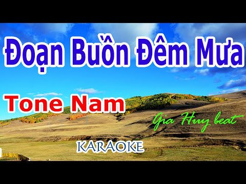 Đoạn Buồn Đêm Mưa - Karaoke - Tone Nam - Nhạc Sống - gia huy beat