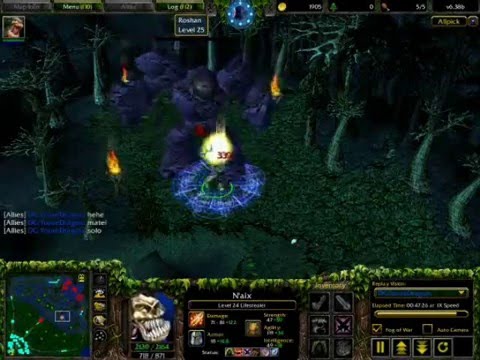 Dota - Naix soloing OLD roshan