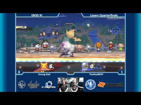 DIOD XI SSB4 Singles Losers Quarters: Strong Bad (Diddy, Pikachu) Vs. Bones (Sheik)