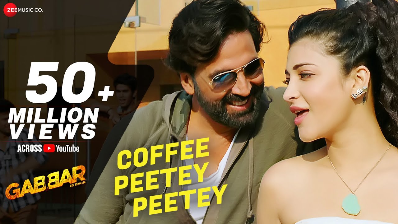 Coffee Peetey Peetey Lyrics  | Gabbar Is Back | Akshay Kumar,  Shruti Haasan | Dev Negi, Paroma Das Gupta | Chirantan Bhat