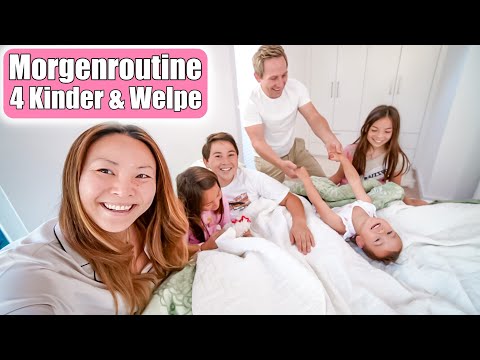 Morgenroutine 😍 4 Kinder & Welpe in den Sommerferien! Großfamilien Alltag VLOG Mamiseelen