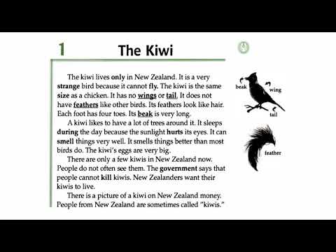 Facts and Figures - Unit 1:  Animals -  Lesson 1: The Kiwi