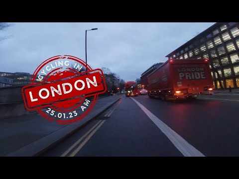 Cycling in London - 25/01/23 AM - Cycle with me to the City of London