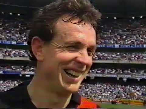 1992 Terry Daniher interviewed by team mate Tim Watson after Terry played his last game for Essendon