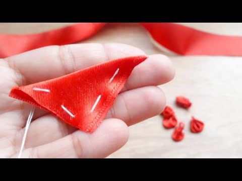 Amazing Ribbon Flower Work|Hand Embroidery Designs|Easy DIY Ribbon Flowers| Quicky Crafts