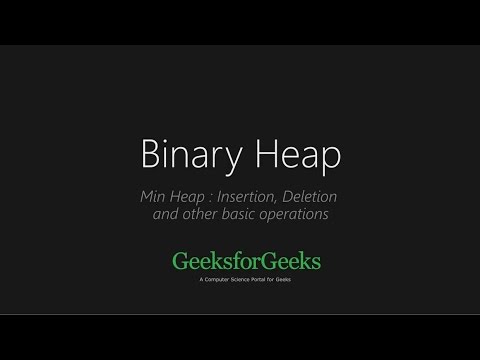 Binary Heap Geeksforgeeks