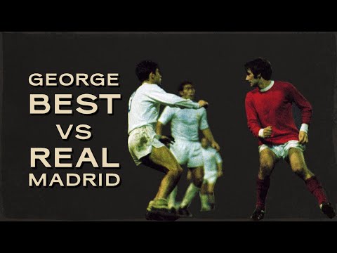 George Best vs Real Madrid | 1967/68 European Cup | All touches & actions