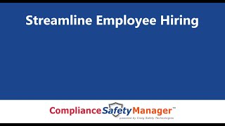 A video showing how Compliance Safety Manager works.