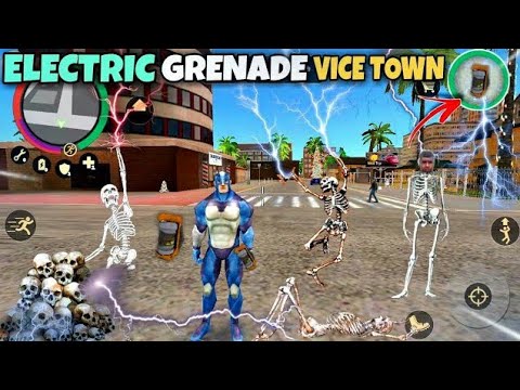 Rope Hero Vice Town Electrlc Grenade Nakab Ninja Gamer
