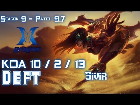 KZ Deft SIVIR vs DRAVEN ADC - Patch 9.7 KR Ranked