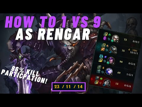 A MASTERCLASS ON CARRYING AS RENGAR | Rengar Guide | How to 1 vs 9 as Knife Cat