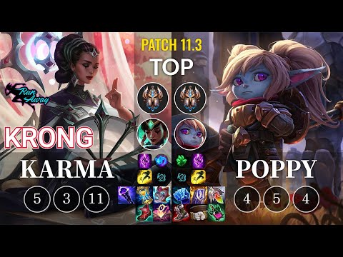 RNW KronG Karma vs Poppy Top - KR Patch 11.3