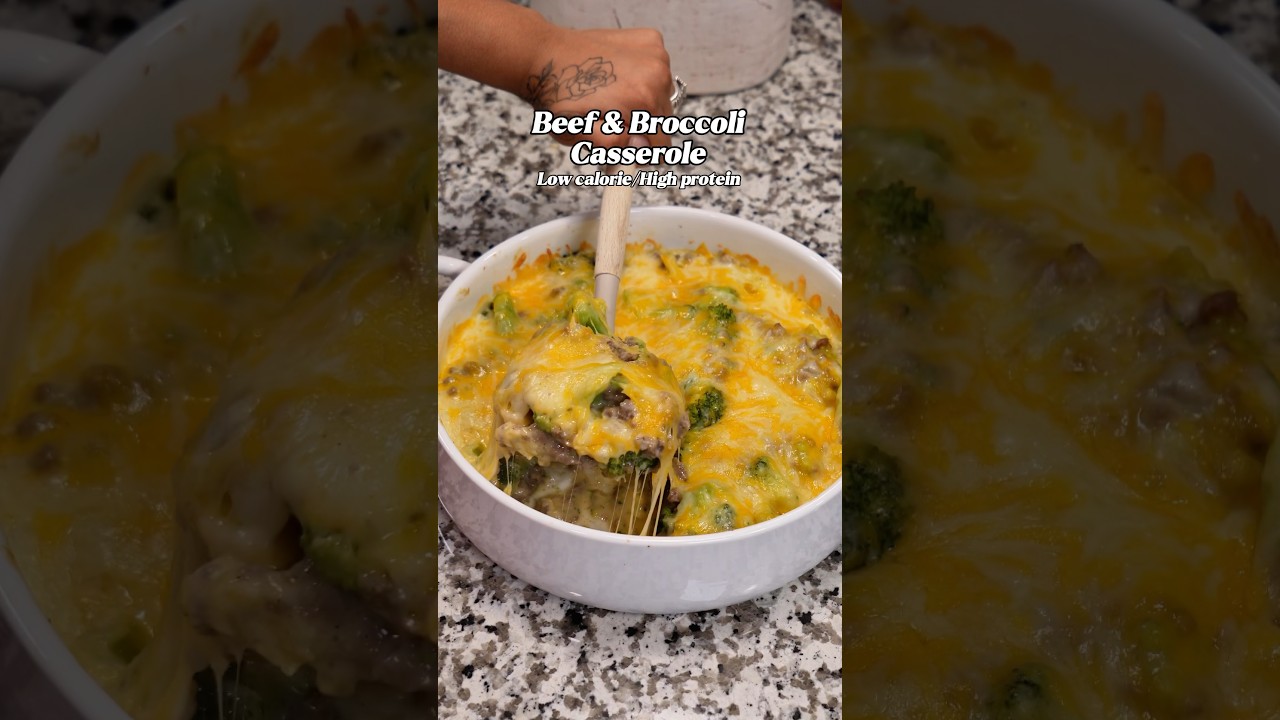 Low Carb Beef & Broccoli Casserole 🥦 #recipe #easyrecipe #cooking #weightloss