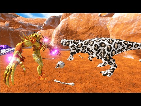 FIRE SCOURGE with LAVA SPIKES CANYON DEATH RUN Animal Revolt Battle Simulator