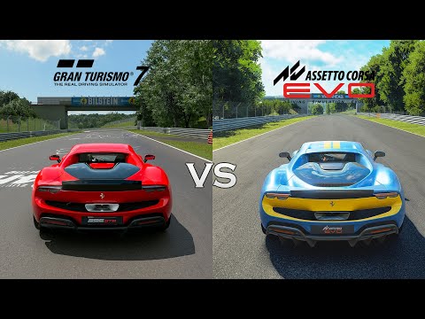 Assetto Corsa Evo vs Gran Turismo 7: Which is More Realistic? (Ferrari 296 GTB)