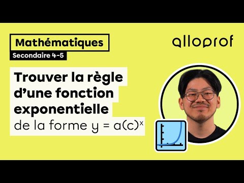 Trouver la règle d'une fonction exponentielle de la forme y = a(c)x | Mathématiques | Alloprof