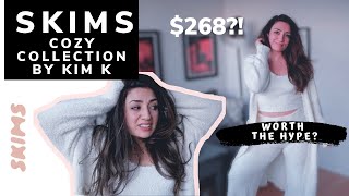💥I CAN'T BELIEVE I SPENT $268 on SKIMS by Kim Kardashian 😱| Cozy Collection review and try-on haul