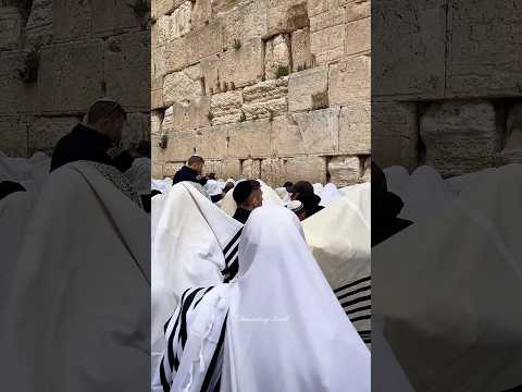 The Priestly Blessing (Birkat Kohanim) on Passover at the Western Wall in Jerusalem, Israel 2025