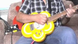 Daisy Rock yellow Flower full size guitar duncan design pickups