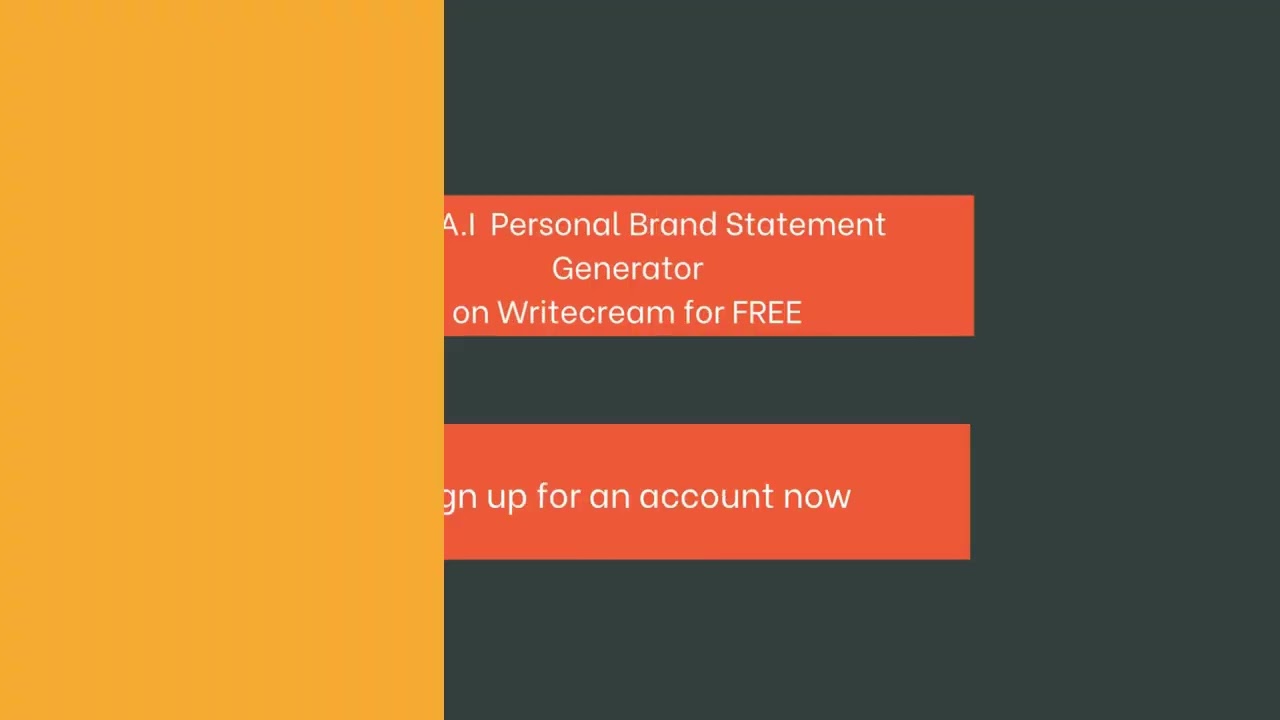 Free Personal Brand  Statement Generator