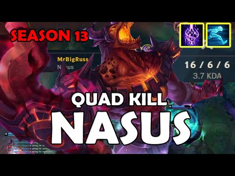 QUADRA KILL NASUS / Infernal Nasus vs Irelia / Season 13 Top Lane
