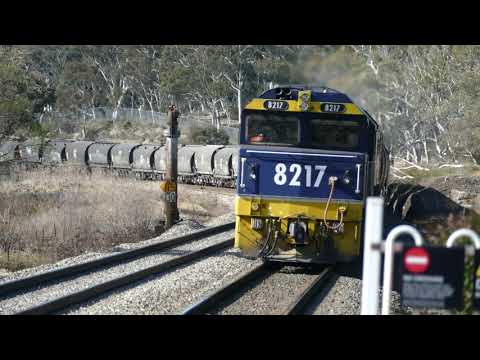 Grain Train 9327N operated  by Pacific National at Tallong NSW. Wednesday   16 June 2021