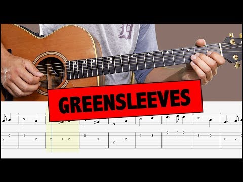 Greensleeves // Easy Guitar Tutorial (MELODY) + TAB
