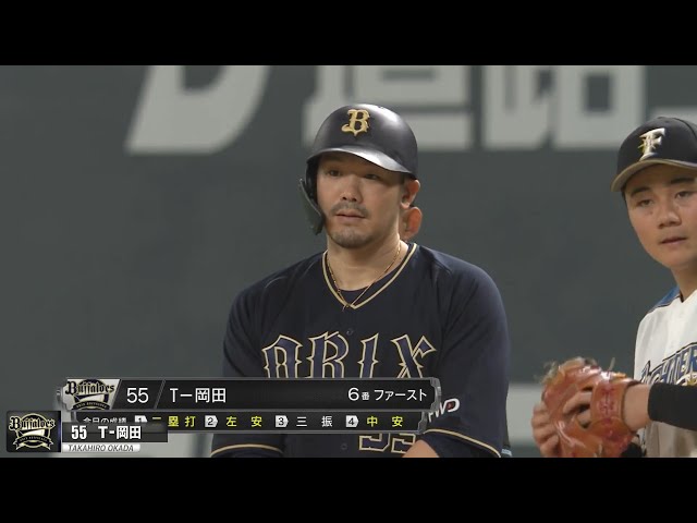 【華麗なバット捌き】バファローズ・T-岡田 上手く運んだ3安打猛打賞