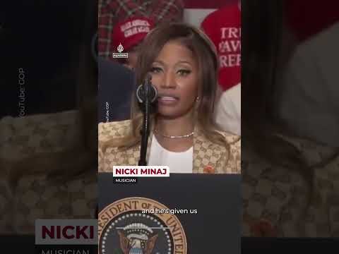 Trump makes explicit remarks about Nicki Minaj at Michigan midterm rally | AJ #shorts