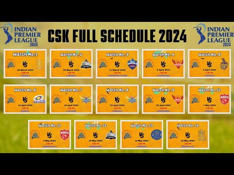 csk 2024 full schedule | chennai super kings schedule 2024 | csk time table 2024 | csk all match
