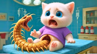 Adorable Kitten’s Belly has Alien Insect Parasite 🙀 🐜 #ai #catvideos #cats #cutecat #aicat