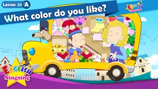 Lesson 23_(A)What color do you like? - Cartoon Story - Easy conversation for kids
