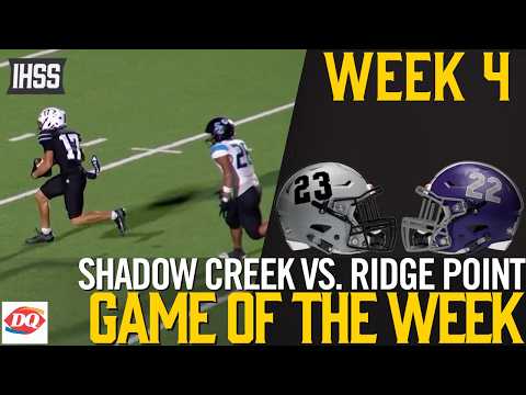 Ridge Point Dominates Shadow Creek 28-7 Behind Brody Bartee's Big Night