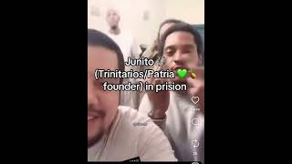Junito Aka Founder Of The Trinitarios In The Feds Throwing Up His Gang Sign On New Years.