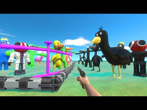 FPS Avatar Rescues Rainbow Friends and Fights Shadow Itself - Animal Revolt Battle Simulator